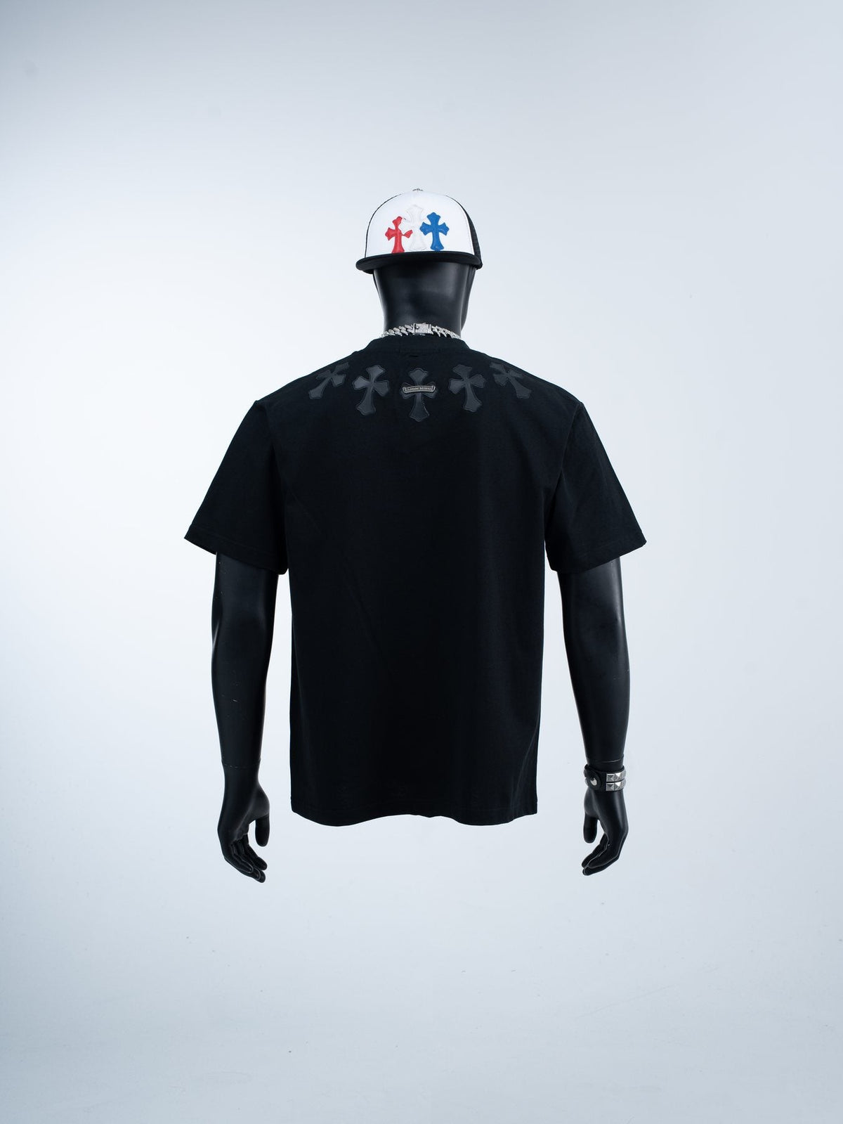 Chrome Hearts Cross Applique Short-Sleeve T-Shirt